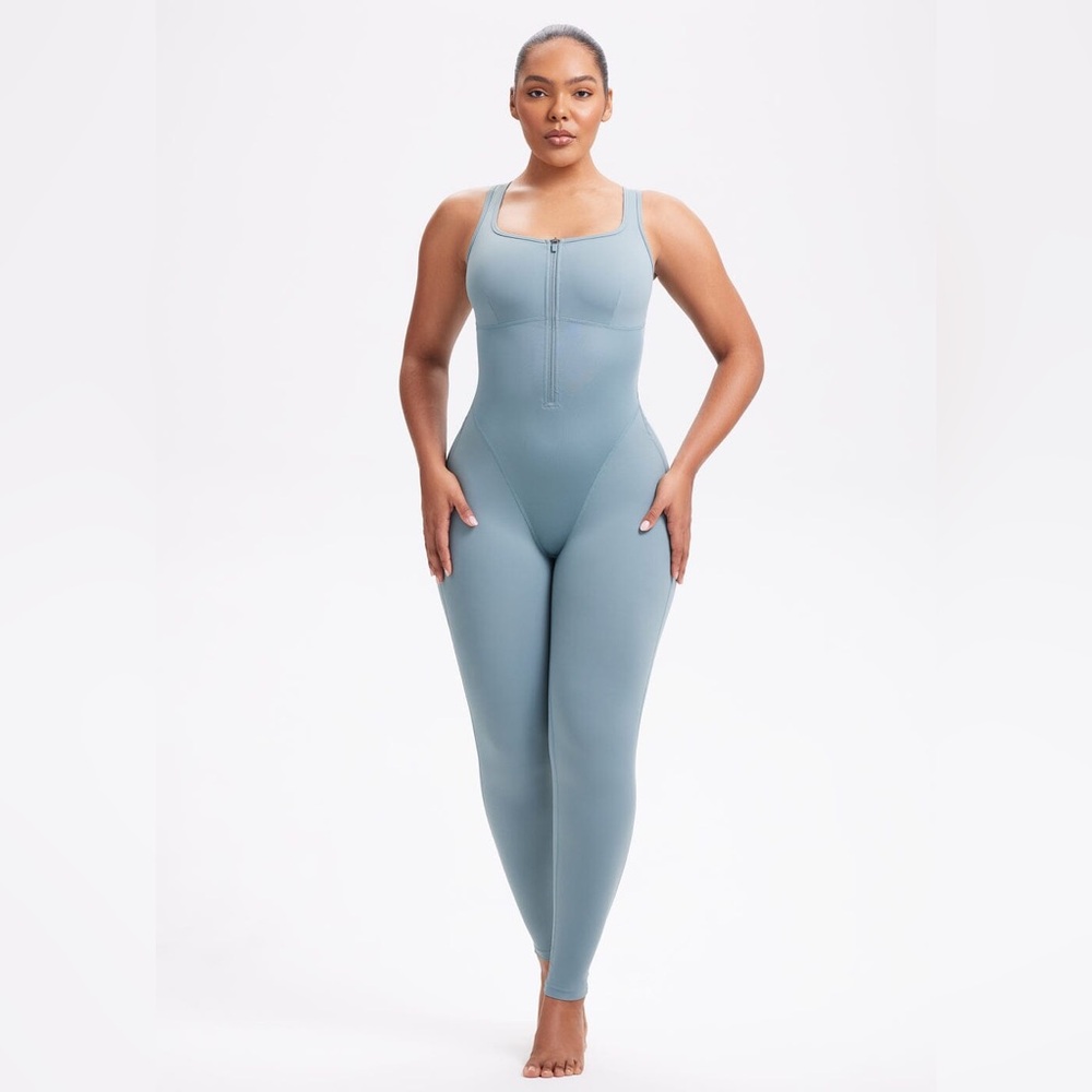New! She’s Waisted Women’s XL SaunaSculpt Sleeveless Compression Jumpsuit